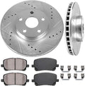275mm 5 Lug 2 Rotors Ceramic Brake Pads Hardware H50503