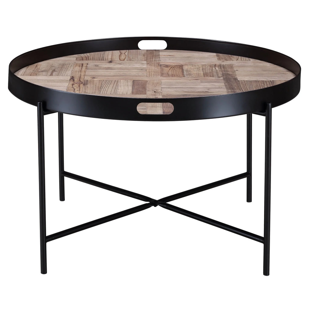 Reclaimed Fir & Metal Coffee Table V9654