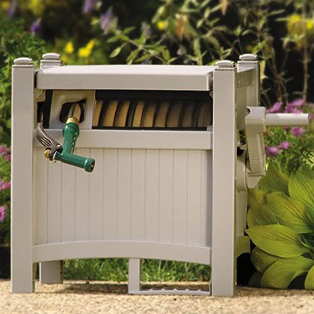 Taupe Garden Hose Reel Hideaway (3 Pack) Q78460