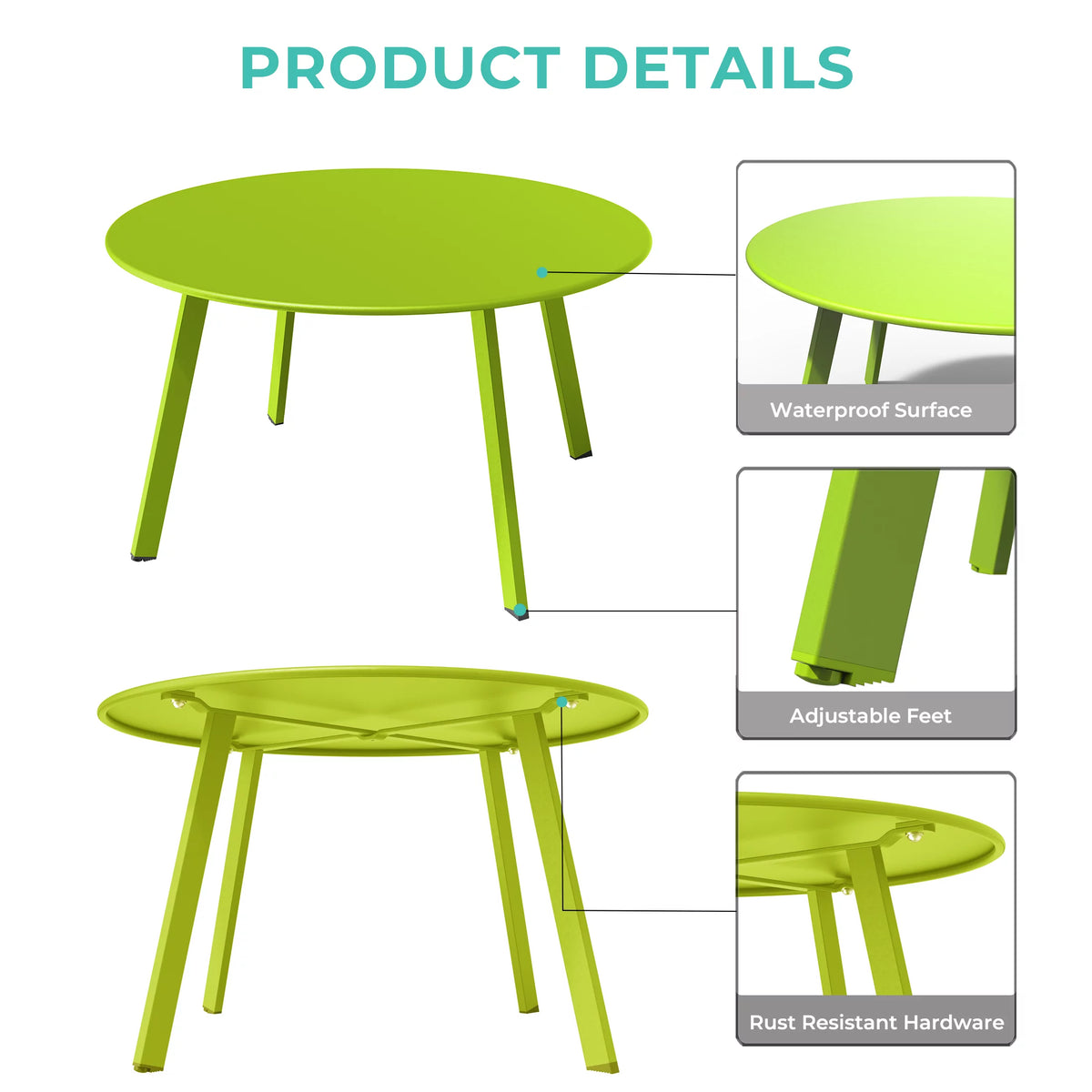 Round Steel Outdoor Coffee Table C513