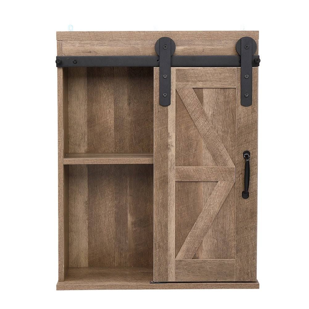 Grey Sliding Barn Door TV Stand Cabinet G4324
