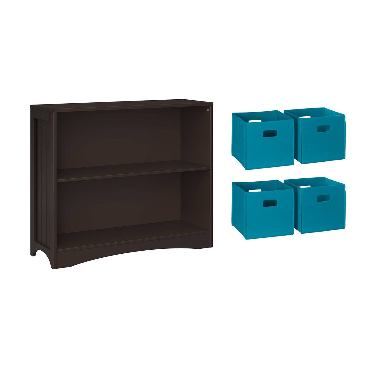 5pc Kids Bookcase Set with 4 Bins R136393