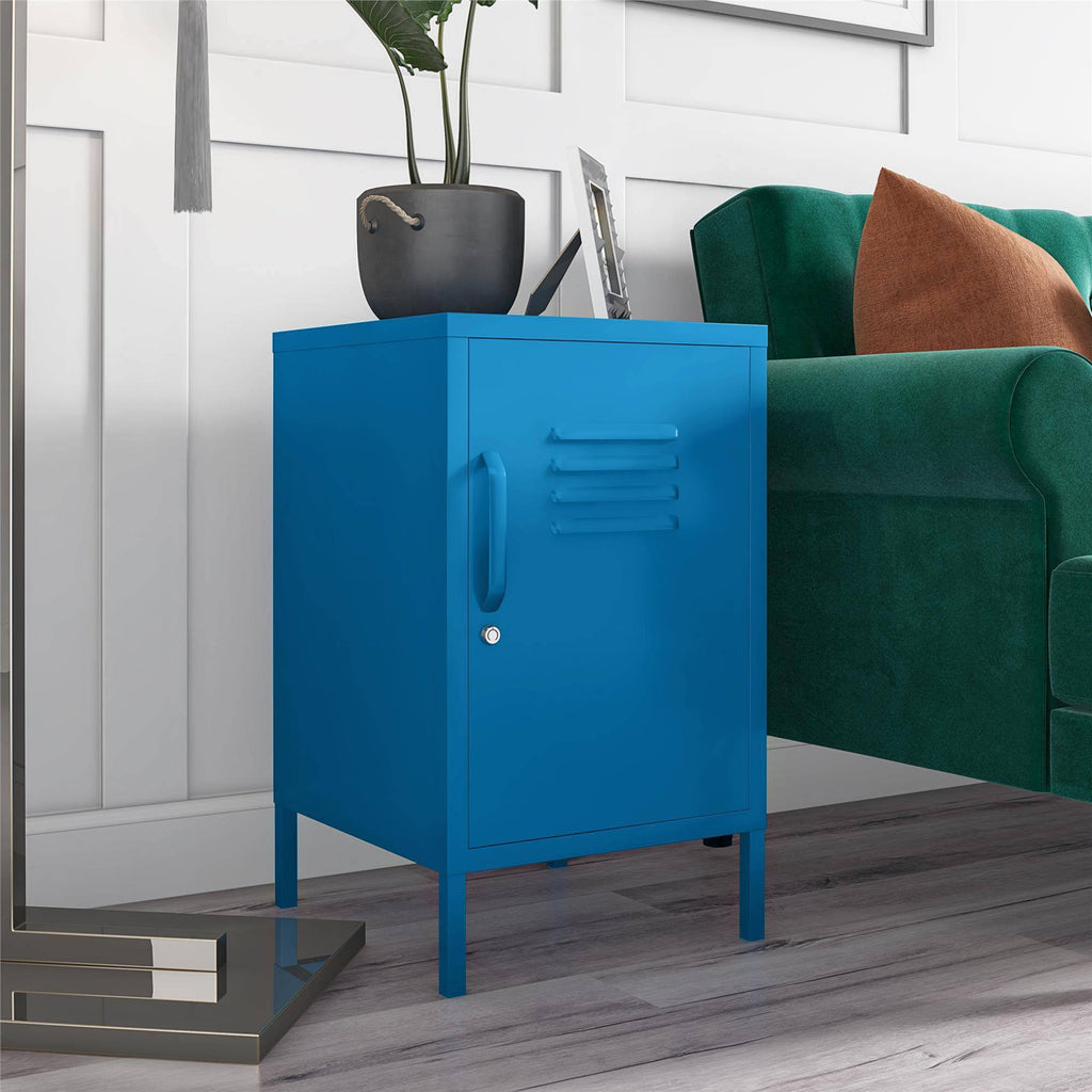 Blue Metal Locker End Table K183897