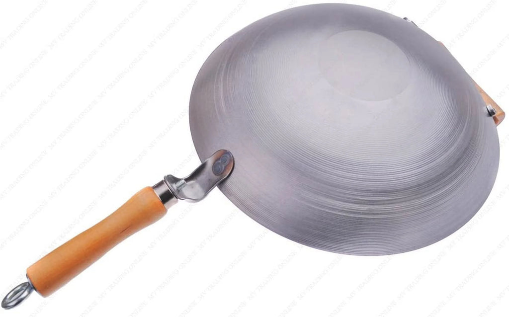 14 Inches Carbon Steel Wok with Helper Handle Q587
