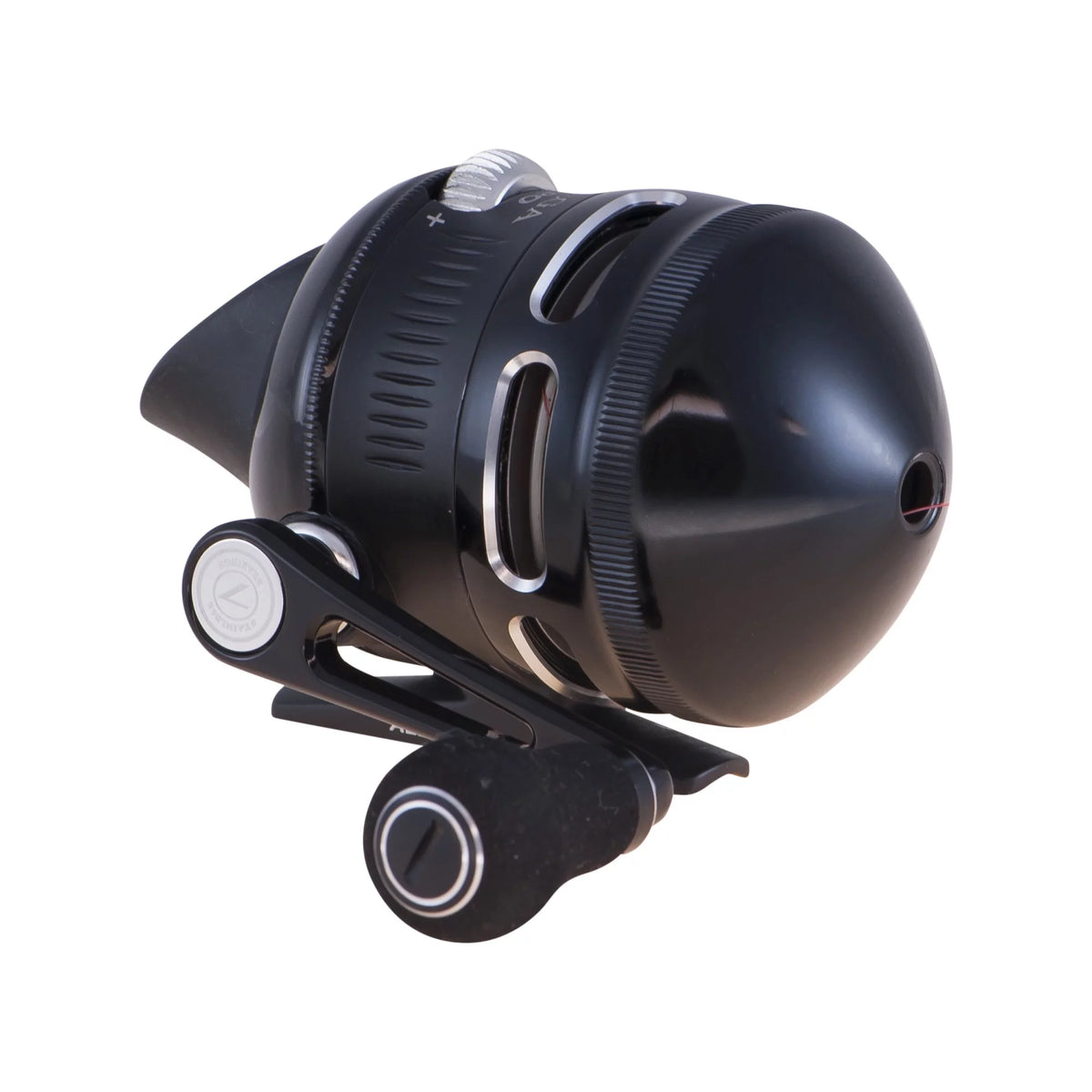 Black Size 20 Spincast Fishing Reel with Aluminum Front Cover X2216