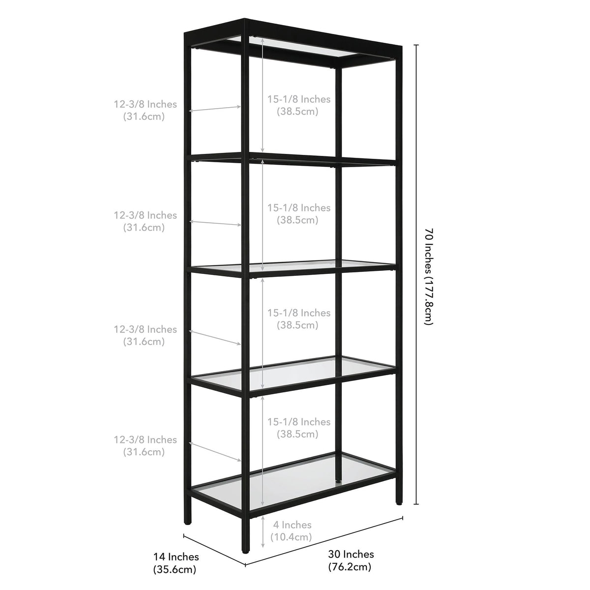 Brass Finish Bookcase G9137