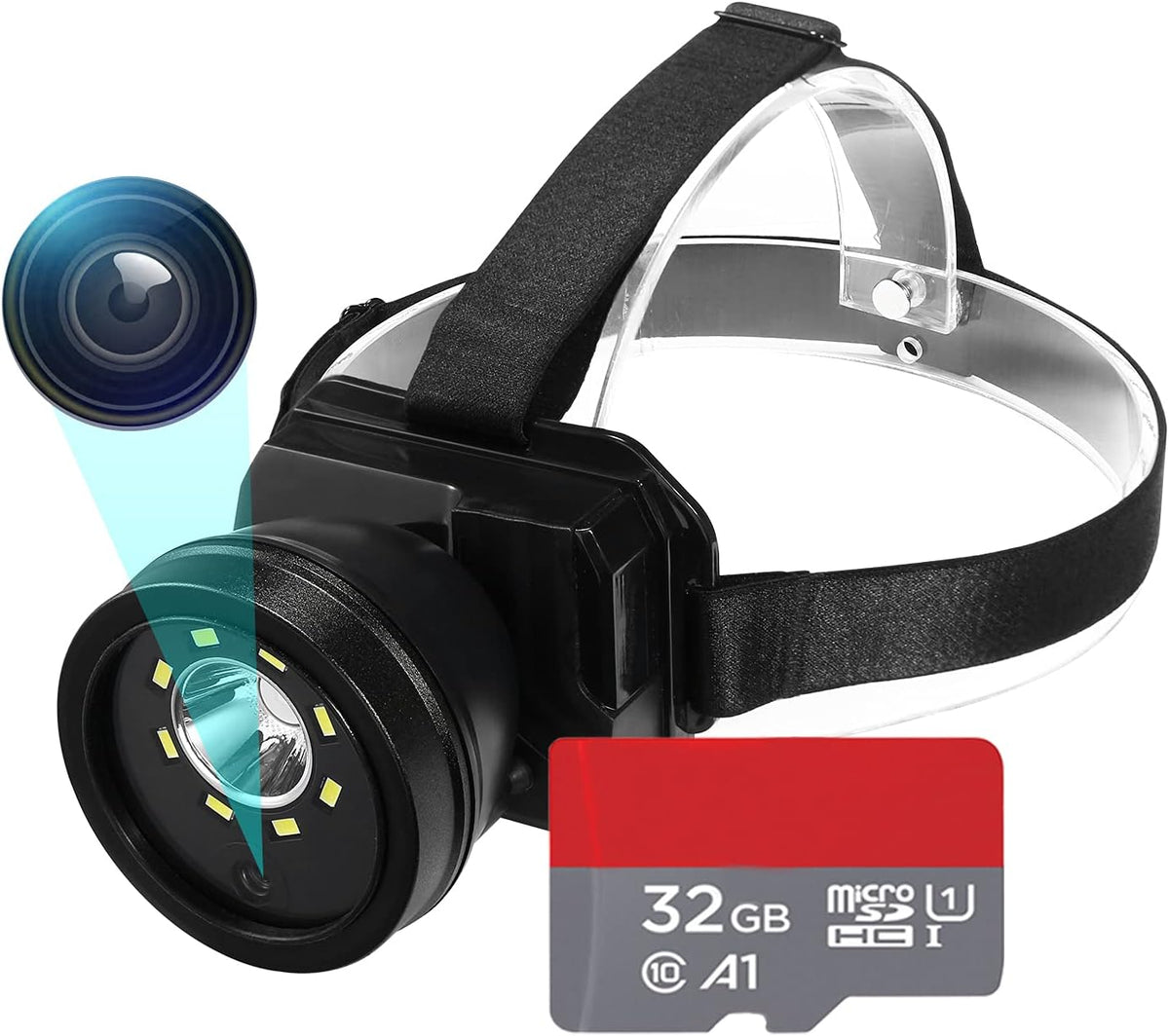 32GB 1080P Rechargeable Headlamp Body Camera with Night Vision Y707