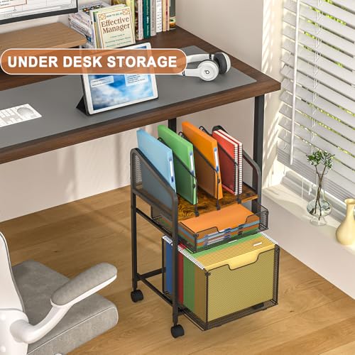 White Rolling File Cabinet with Adjustable Dividers R2688