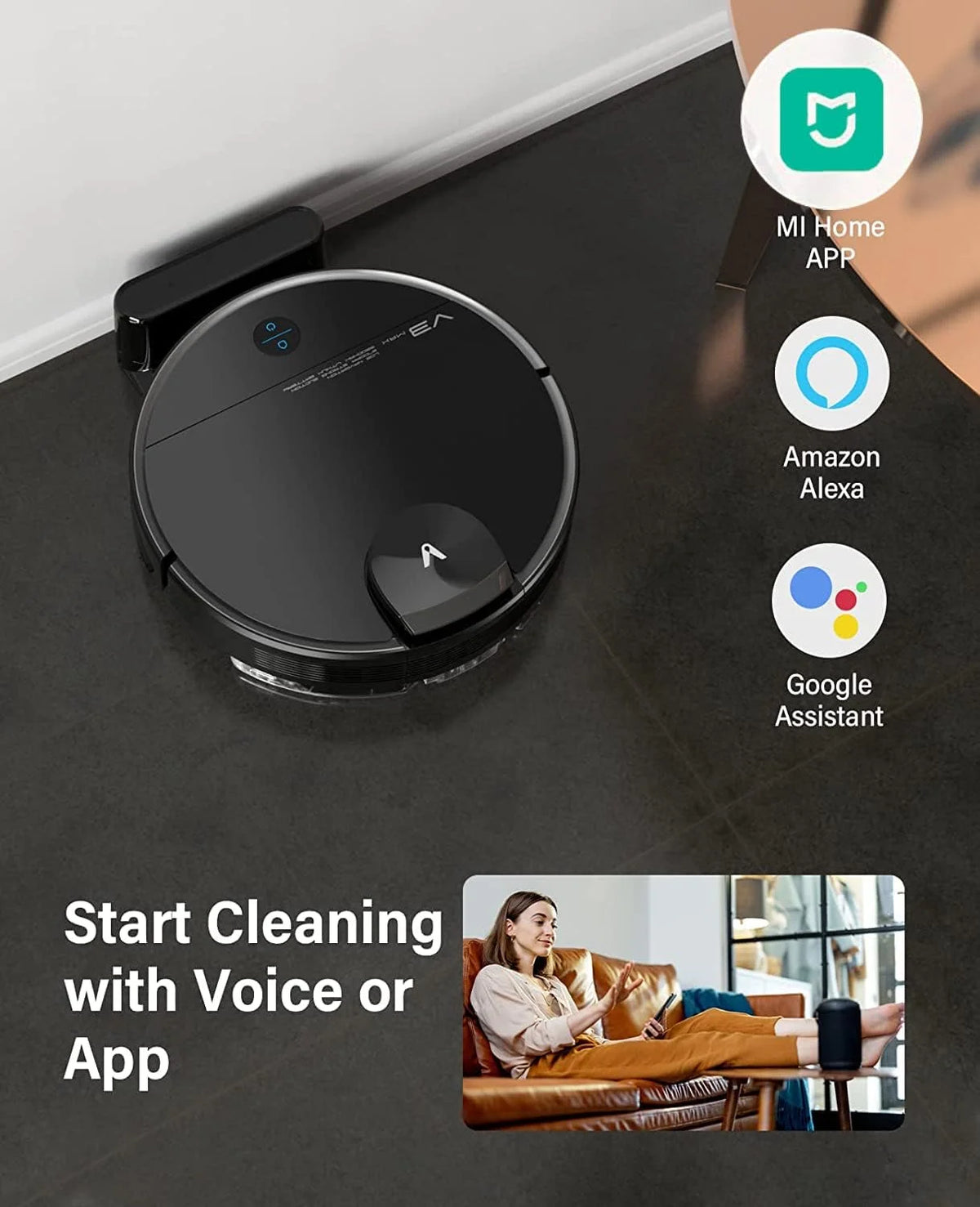 Robot Vacuum and Mop Combo with Lidar Navigation K40380