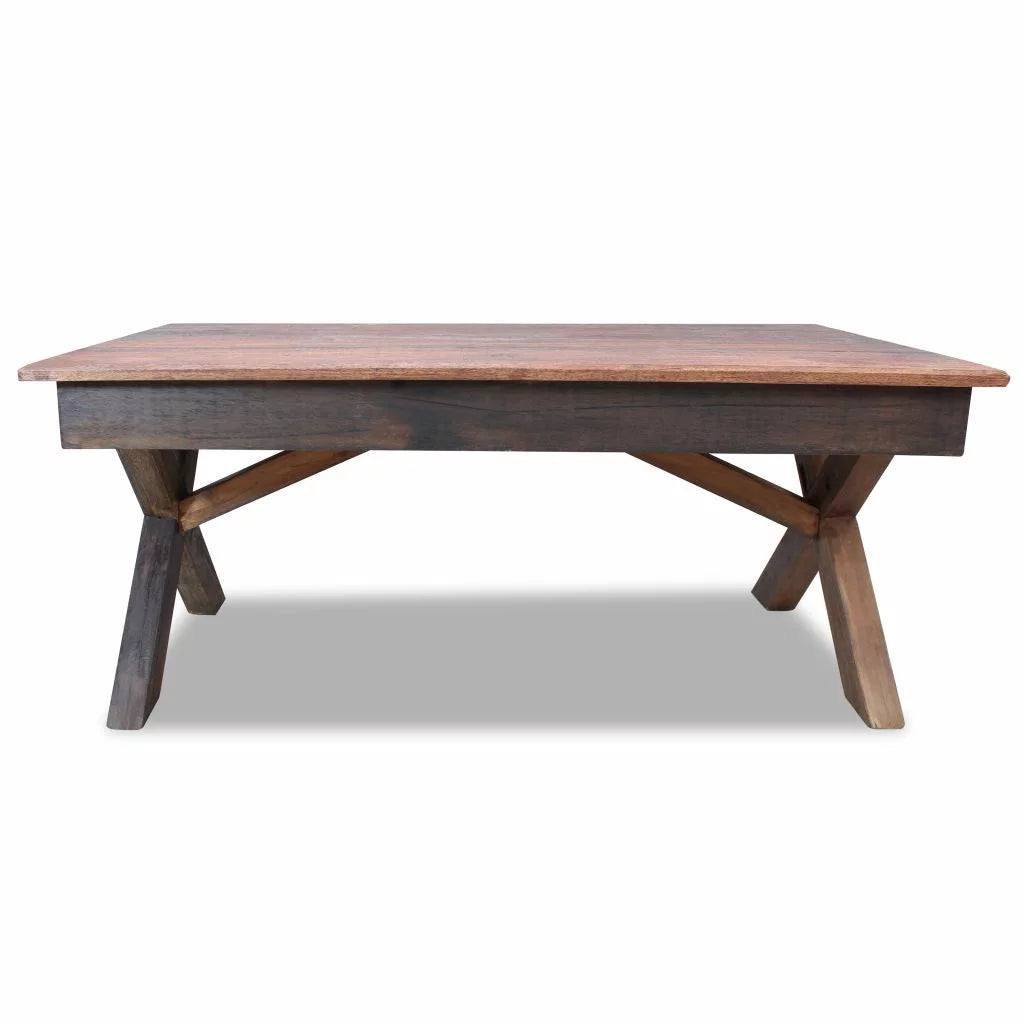 Rustic Wood Coffee Table and End Side Table U316951