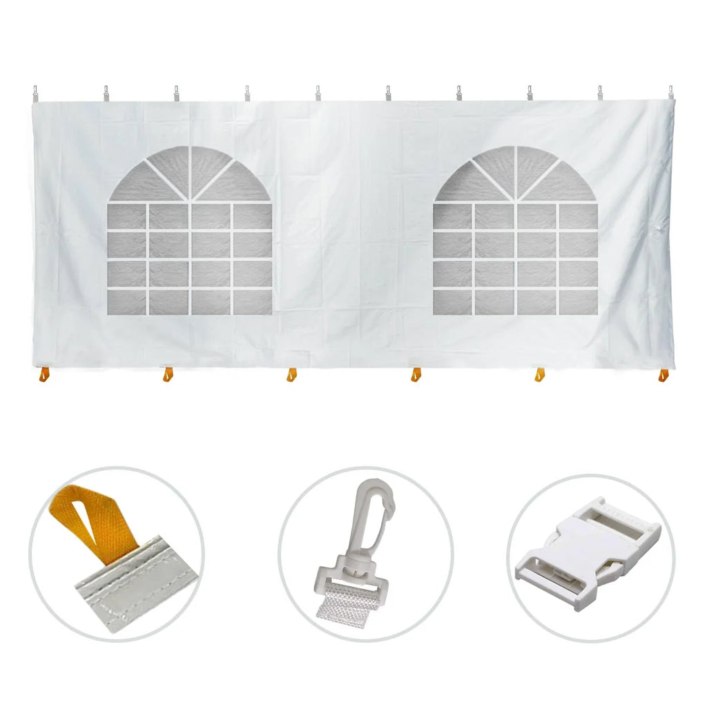 White Blockout Sidewall Kit for 8 ft Sides, 30 ft x 40 ft V68852