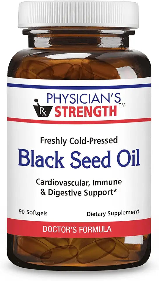 Black Seed Oil Gelcaps 90 Softgels Cold Pressed Non-GMO U855