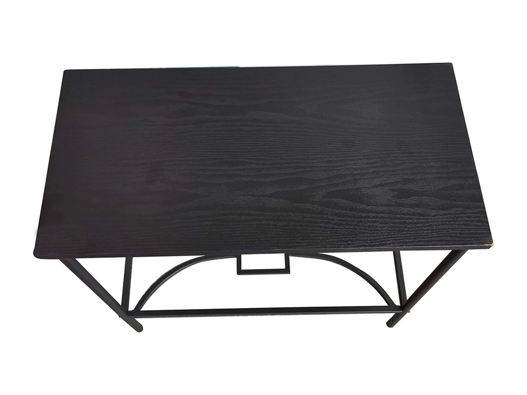 Black Metal & Wood Side Table M472