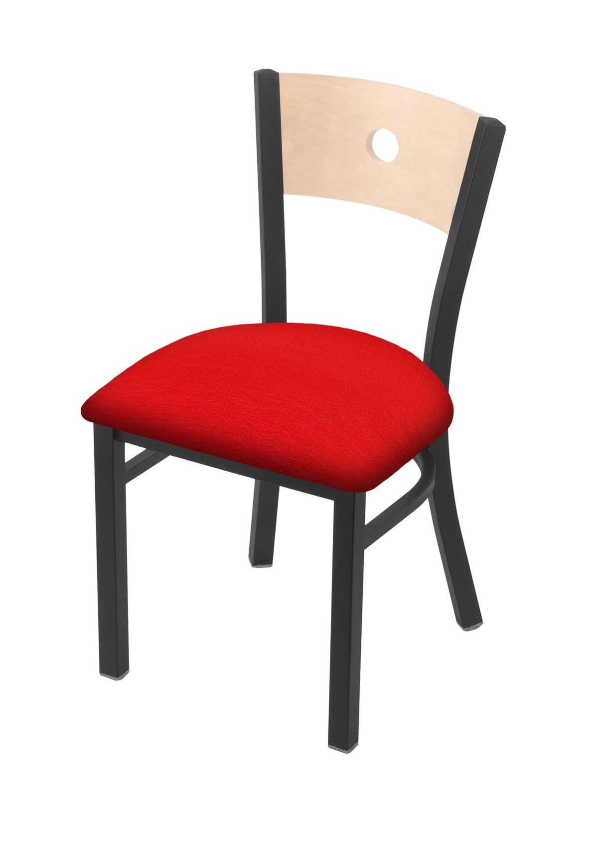 Pewter Finish Medium Grey Seat Natural Maple Back Chair E762985