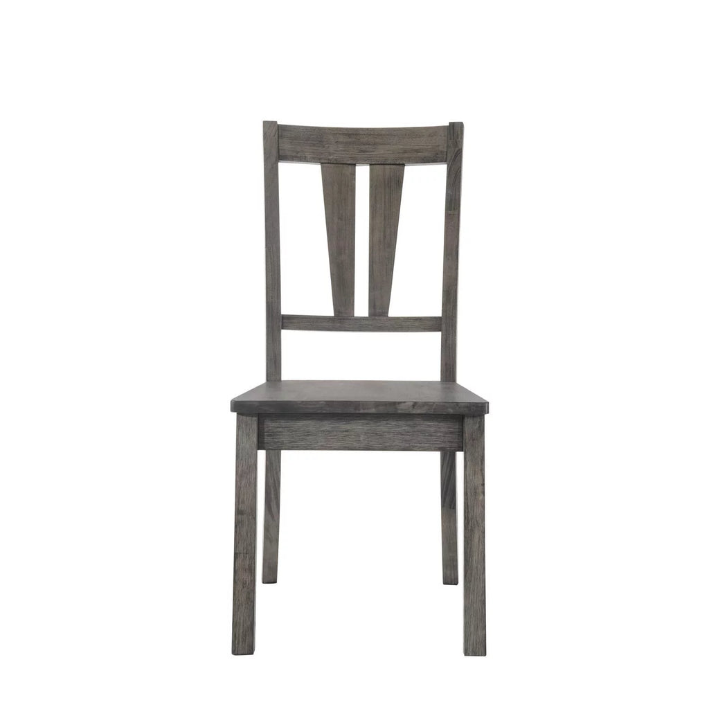 Gray Faux Leather Dining Chair Set of 2 A49922