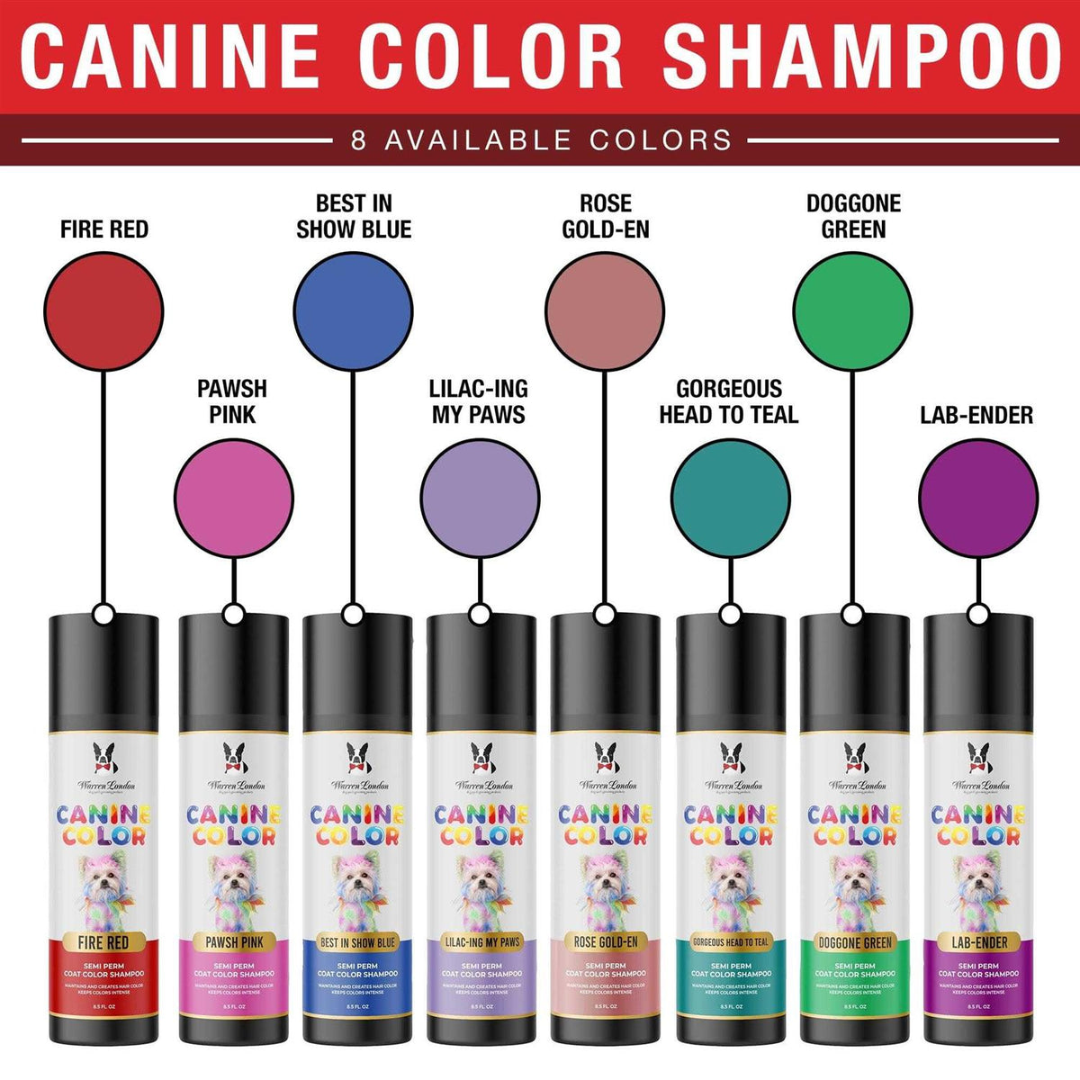 Semi Perm Coat Color Shampoo for Dogs C367