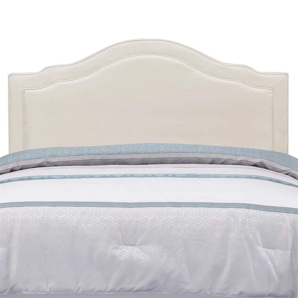 Cream Faux Leather Queen Headboard Y6608