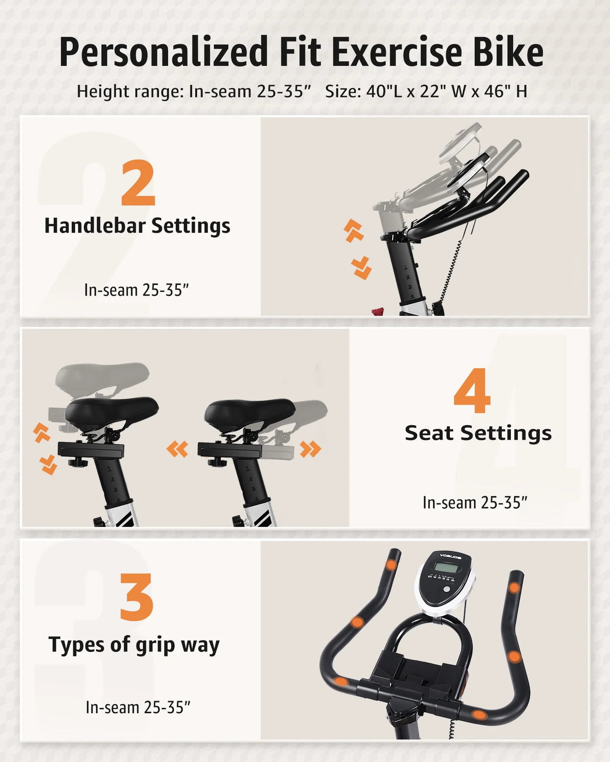 Indoor Cycling Bike Stationary Bike 270lb Max Weight B756827