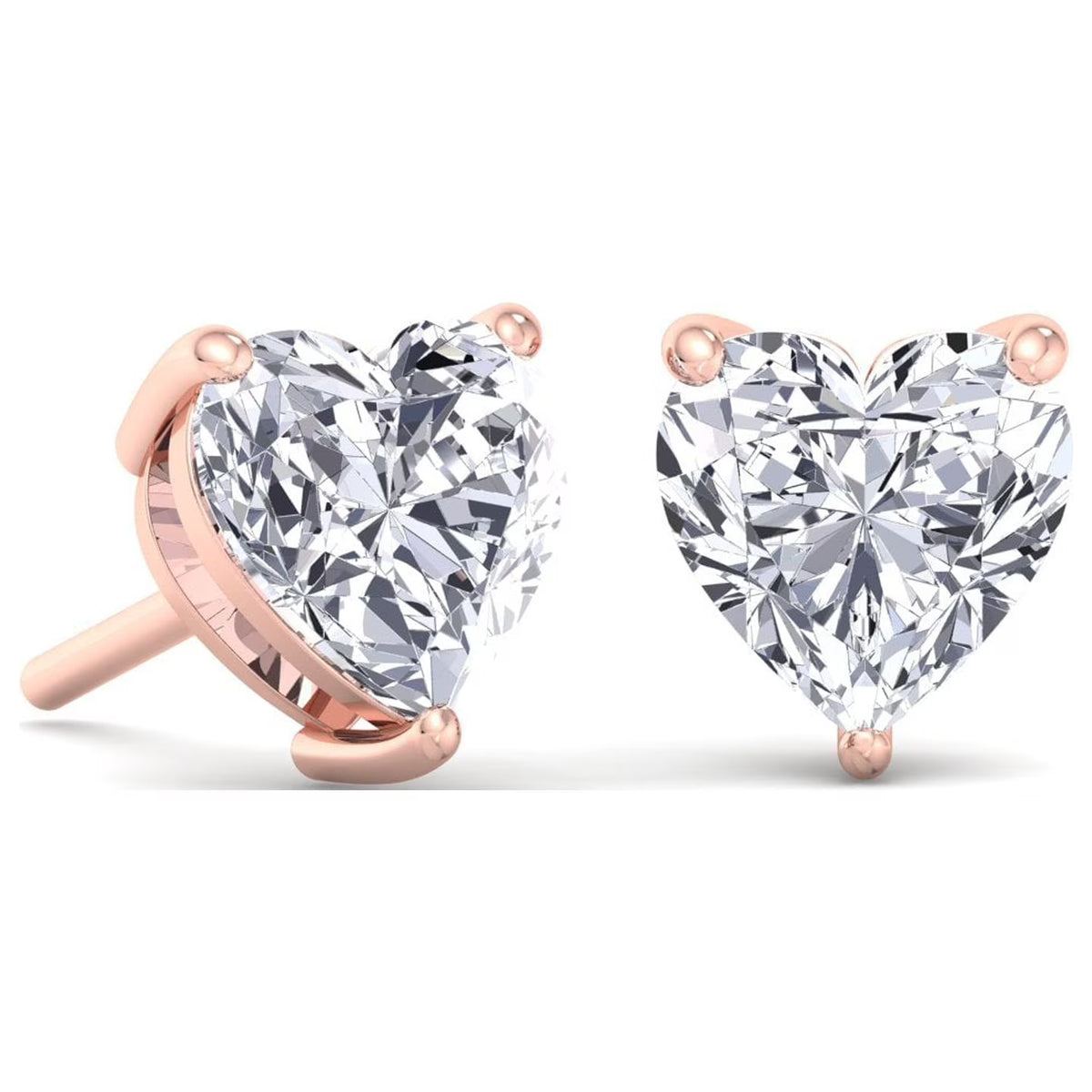1 Carat Heart Shape Diamond Stud Earrings N184637
