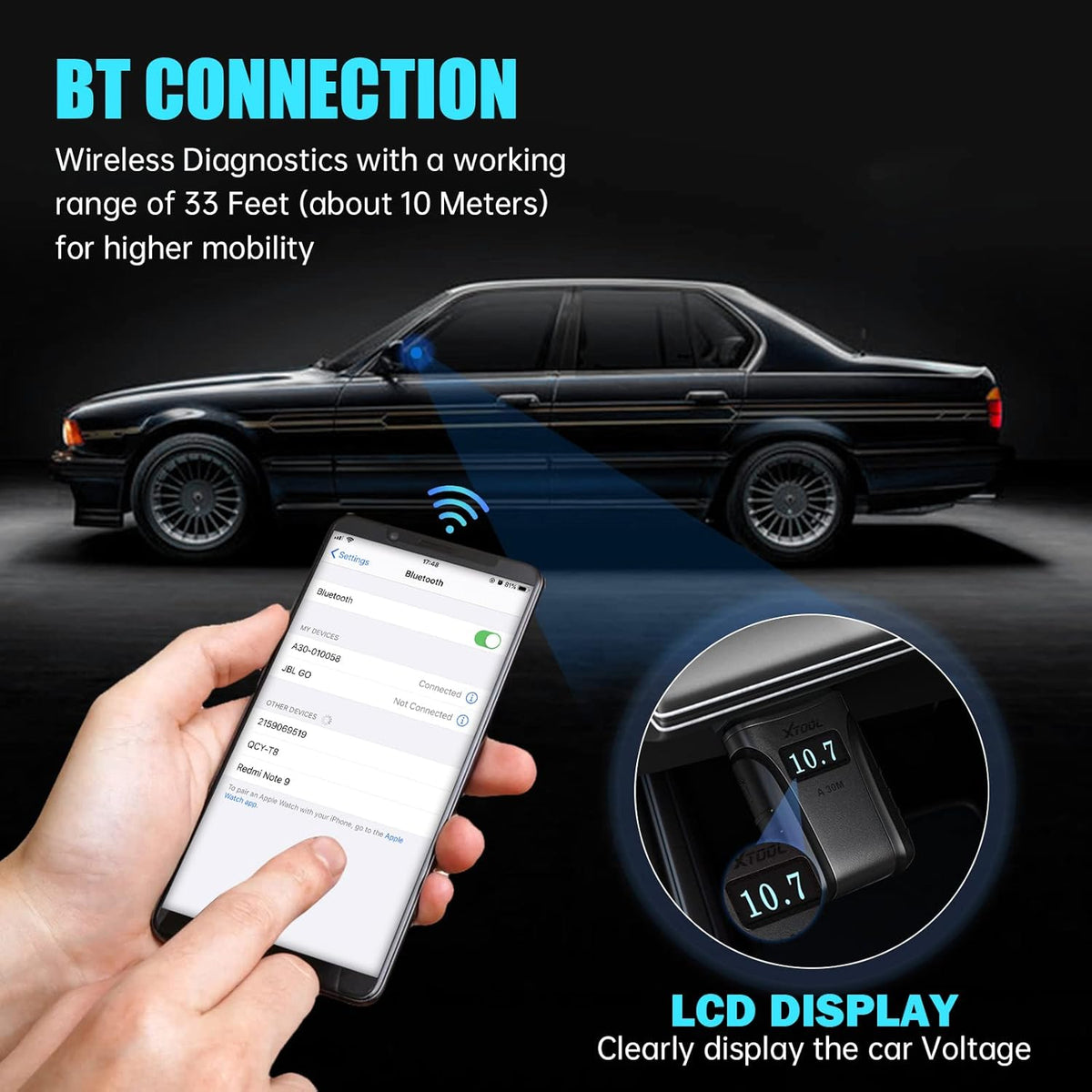 Wireless OBD2 Scanner with All Systems Diagnostics H69702