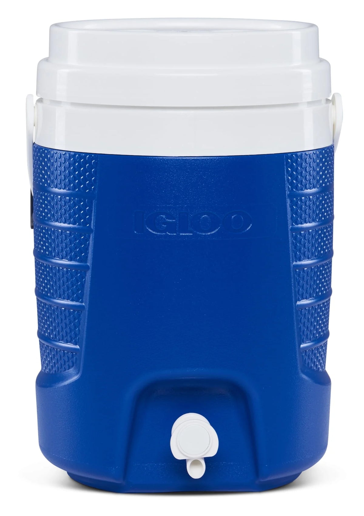 2-Gallon Plastic Beverage Jug with Hooks Blue A2213