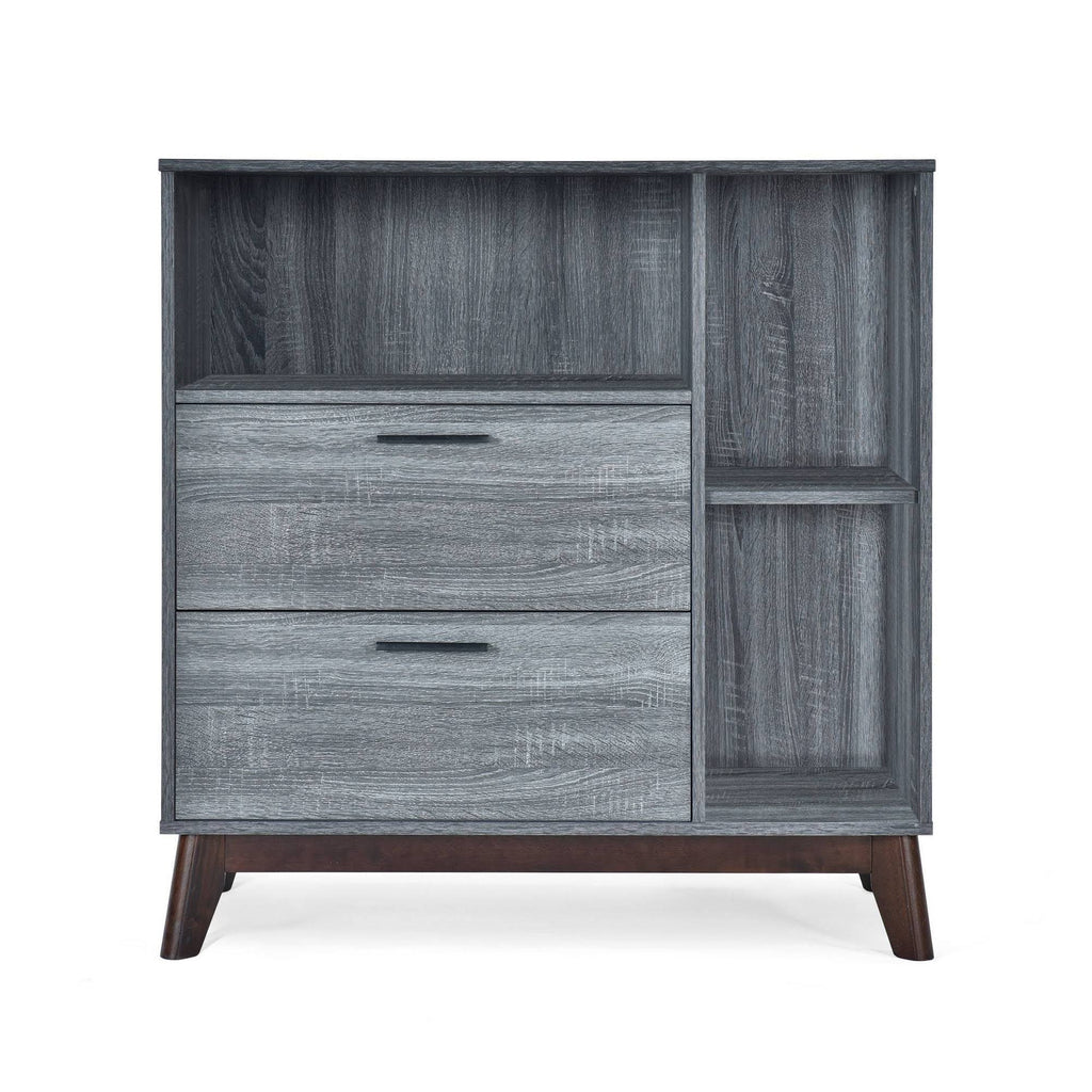 2 Drawer Cabinet Sonoma Gray Oak/Walnut M69875