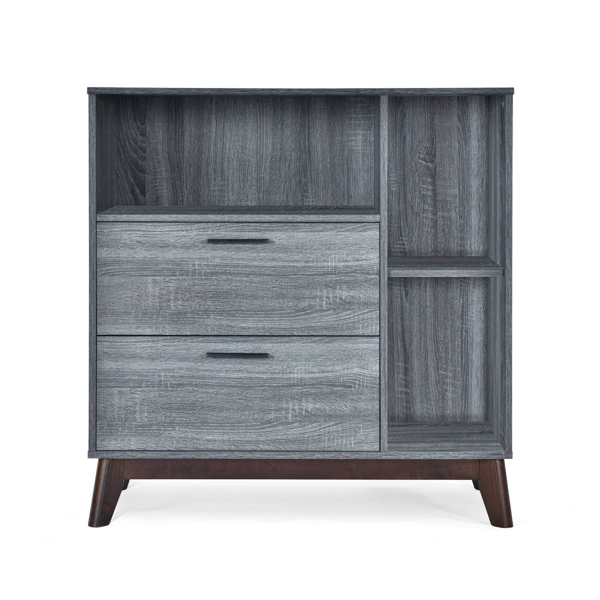 2 Drawer Cabinet Sonoma Gray Oak/Walnut M69875
