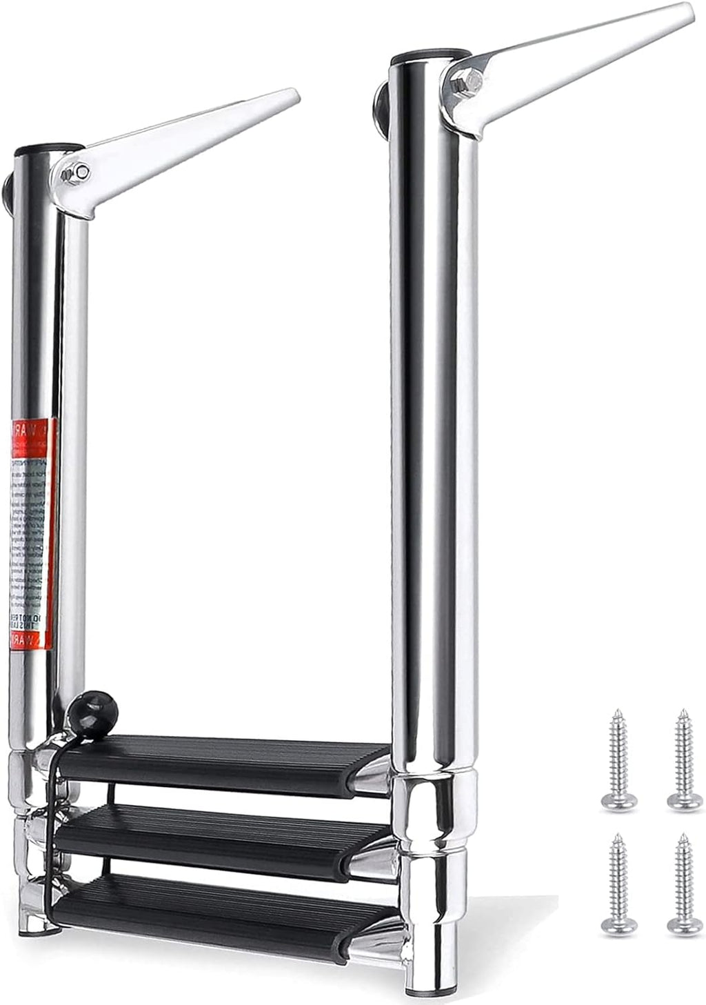 3 Step Folding Stainless Steel Swim Ladder, Pack of 2 Q906272