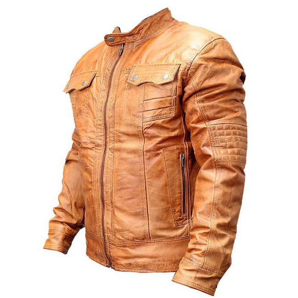 Brown Sheep Skin Leather Jacket V855743
