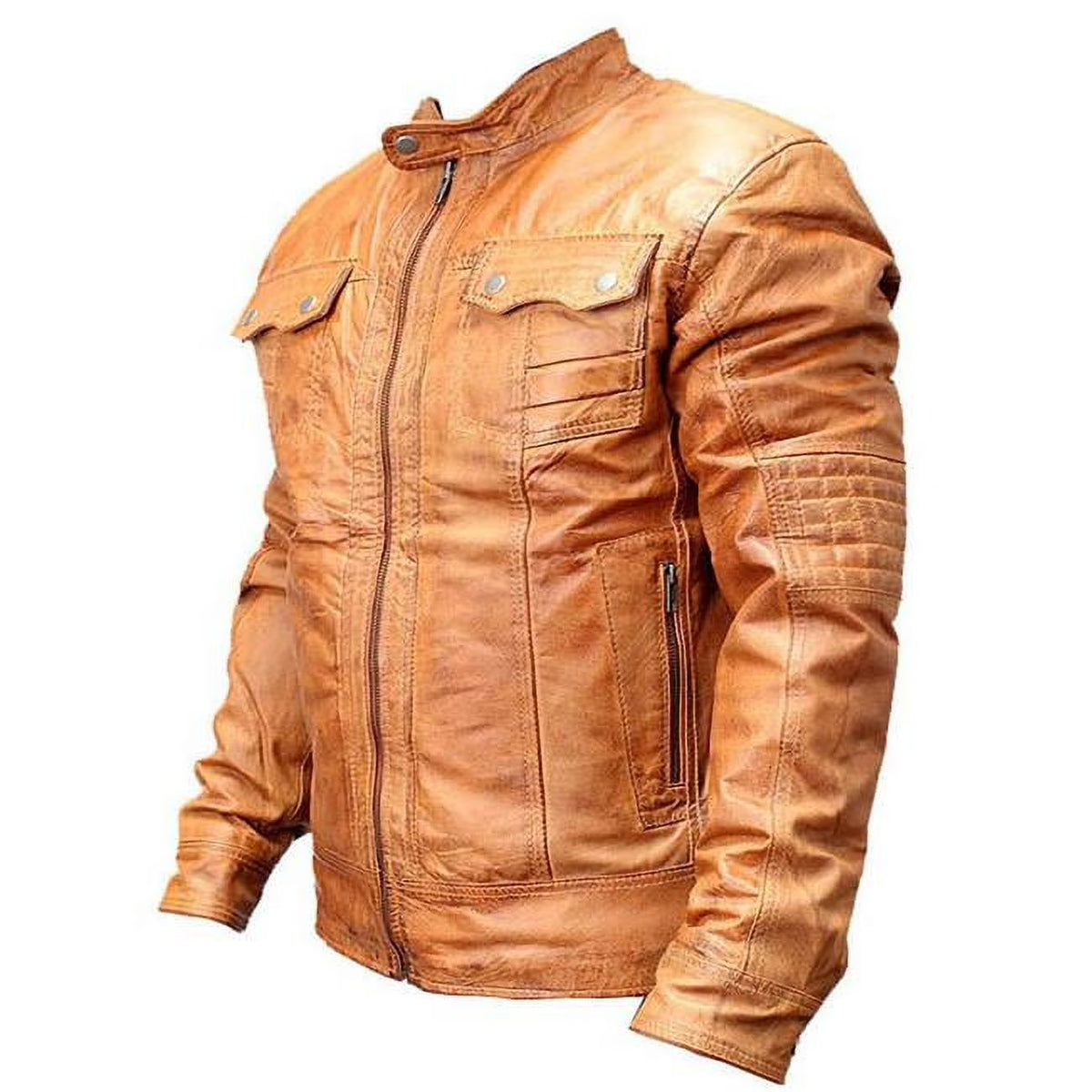 Brown Sheep Skin Leather Jacket V855743