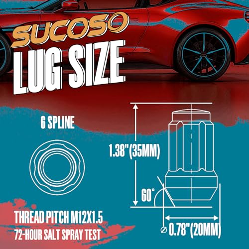 6-Spline Wheel Lug Nuts E1432