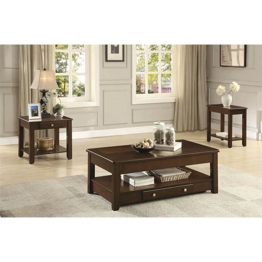 Wood 1 Drawer End Table Set of 2 F960890