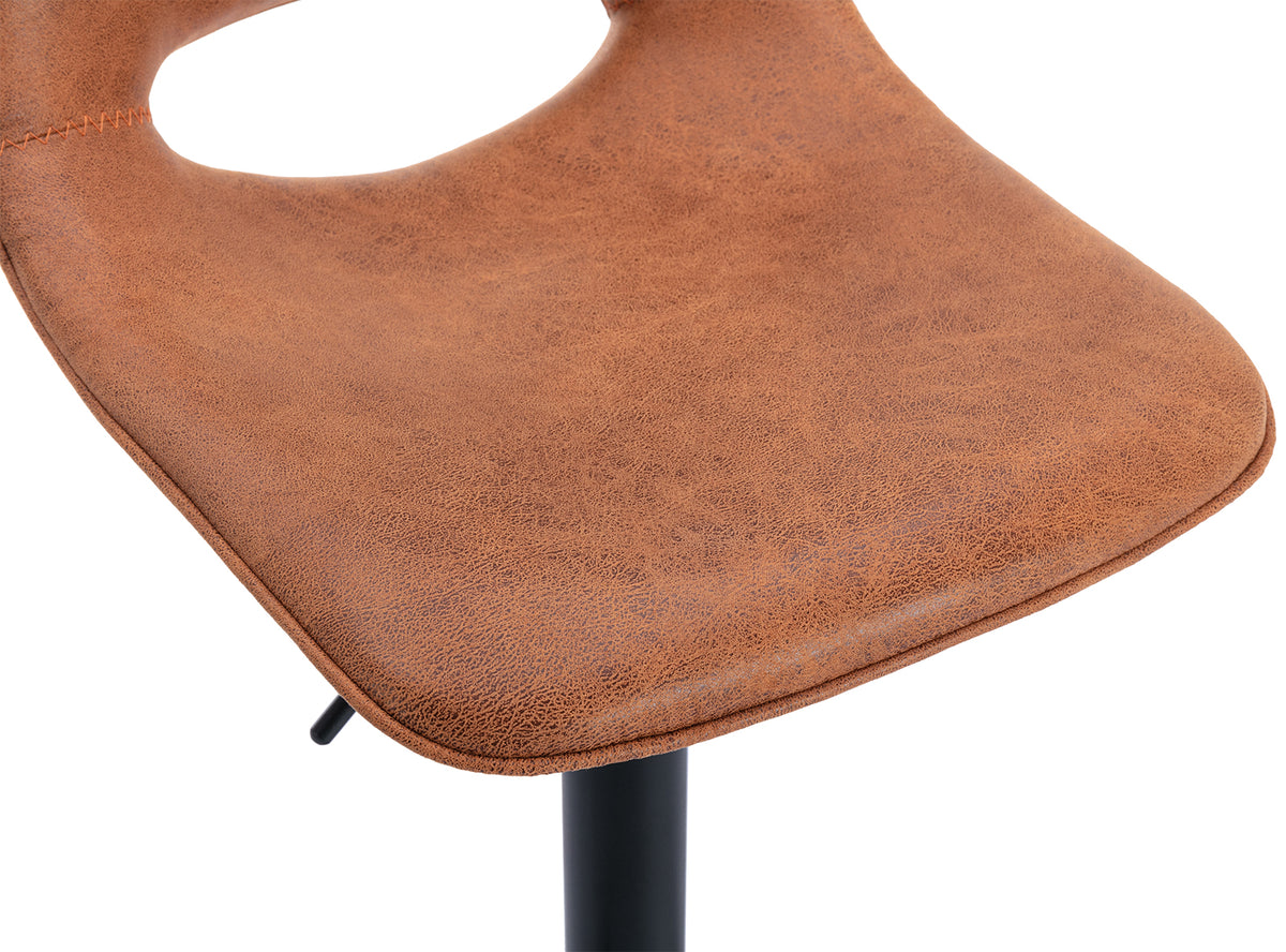 Modern Swivel Leather Bar Stools Set of 2 S638789