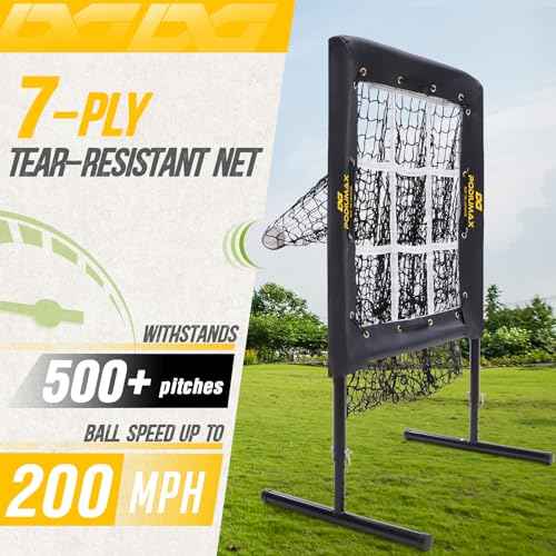 9 Hole Baseball Pitching Net with Carry Bag X493559