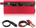 1200W DC to AC 12V to 110V Car Power Inverter with 3.1A USB and Battery Clips J919477