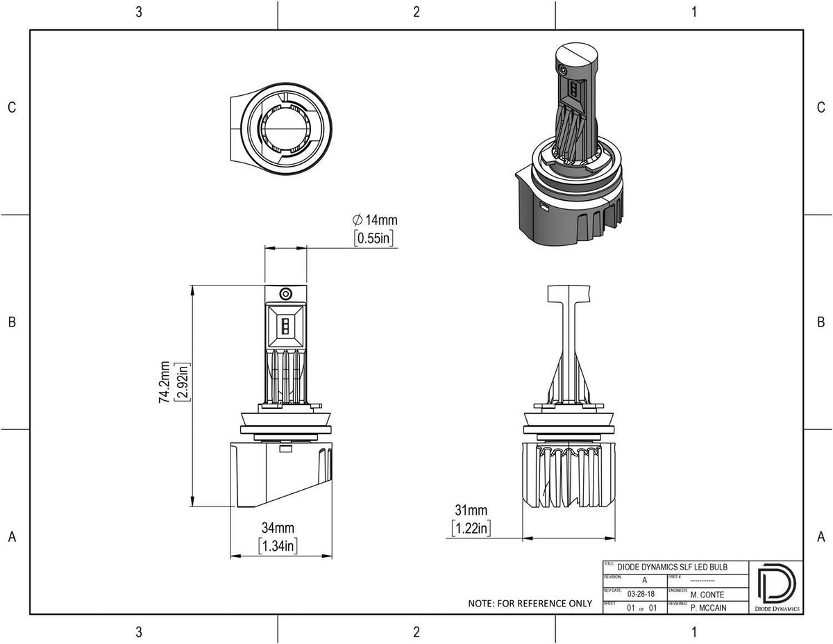 9006 SLF LED Cool White (Pair) D2991