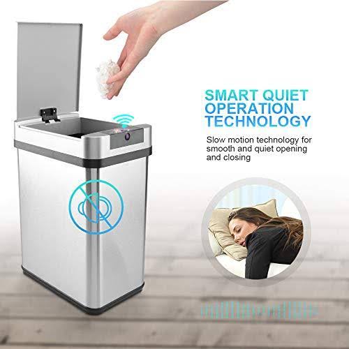 2.4 Gallon Stainless Steel Automatic Sensor Kitchen Trash Can T5961