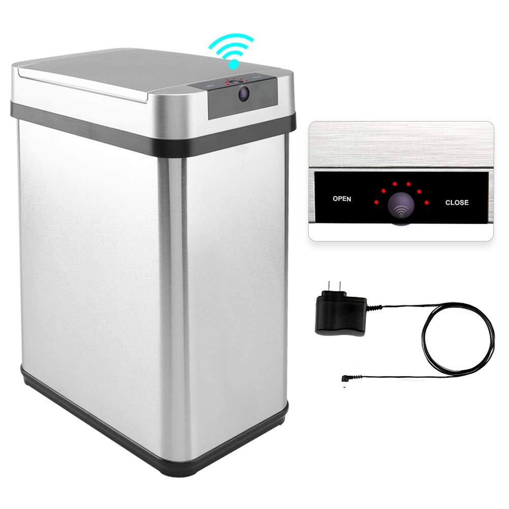 2.4 Gallon Stainless Steel Automatic Sensor Kitchen Trash Can T5961