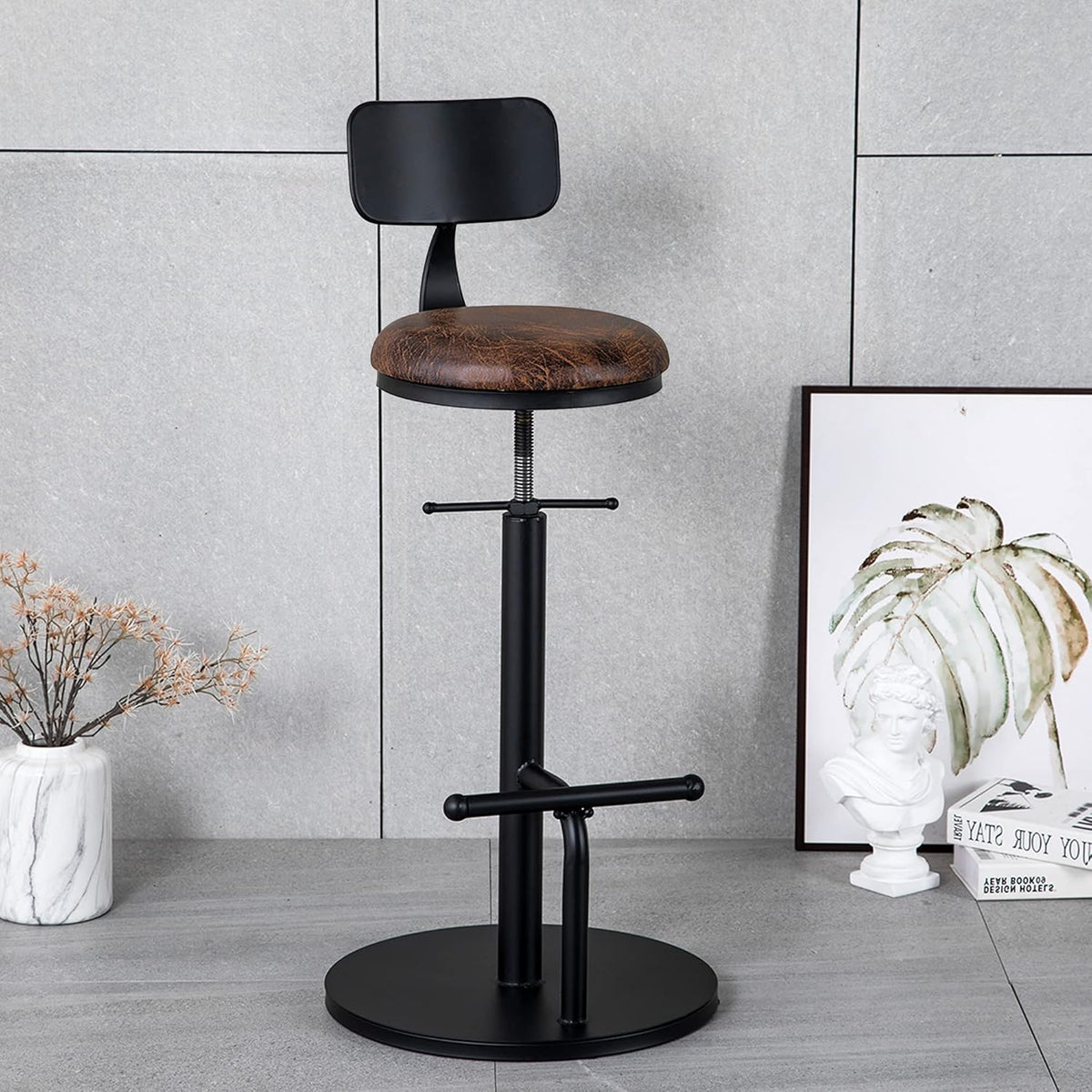Set of 2 Adjustable Swivel Bar Stool K686377