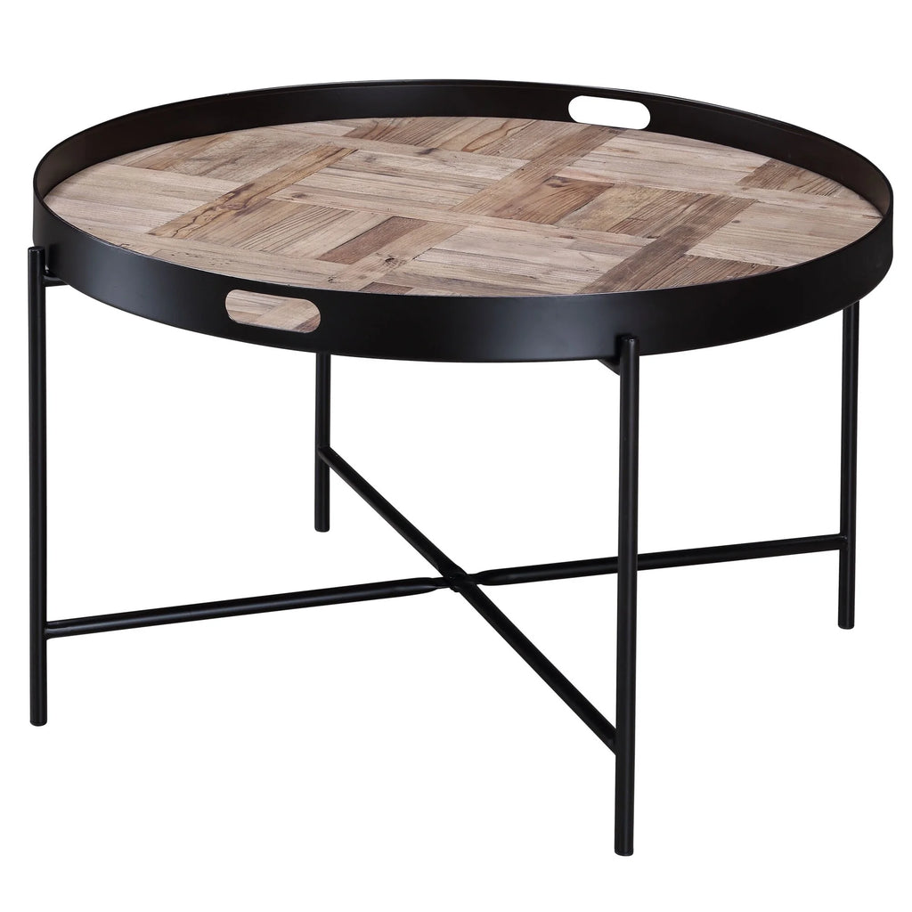 Reclaimed Fir & Metal Coffee Table V9654