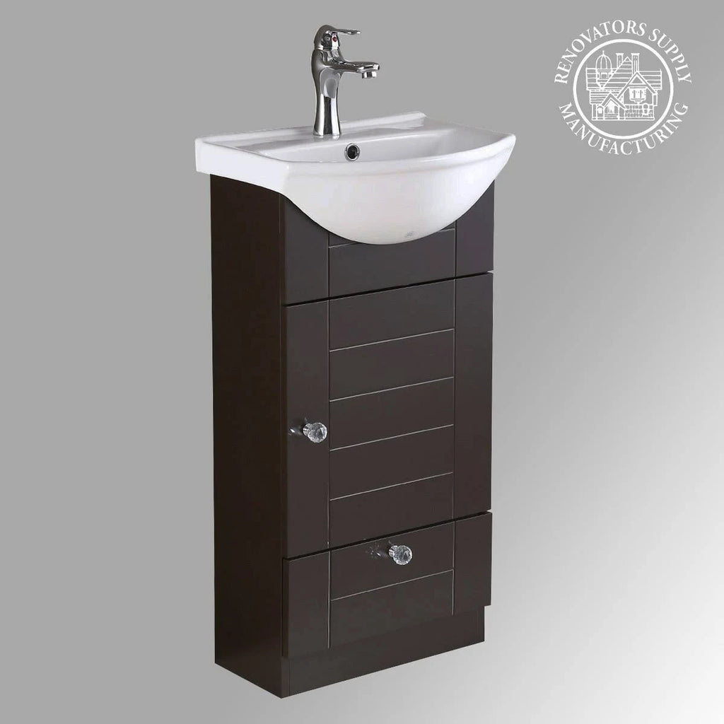 White Bathroom Sink Vanity Cabinet with Faucet and Drain G823541