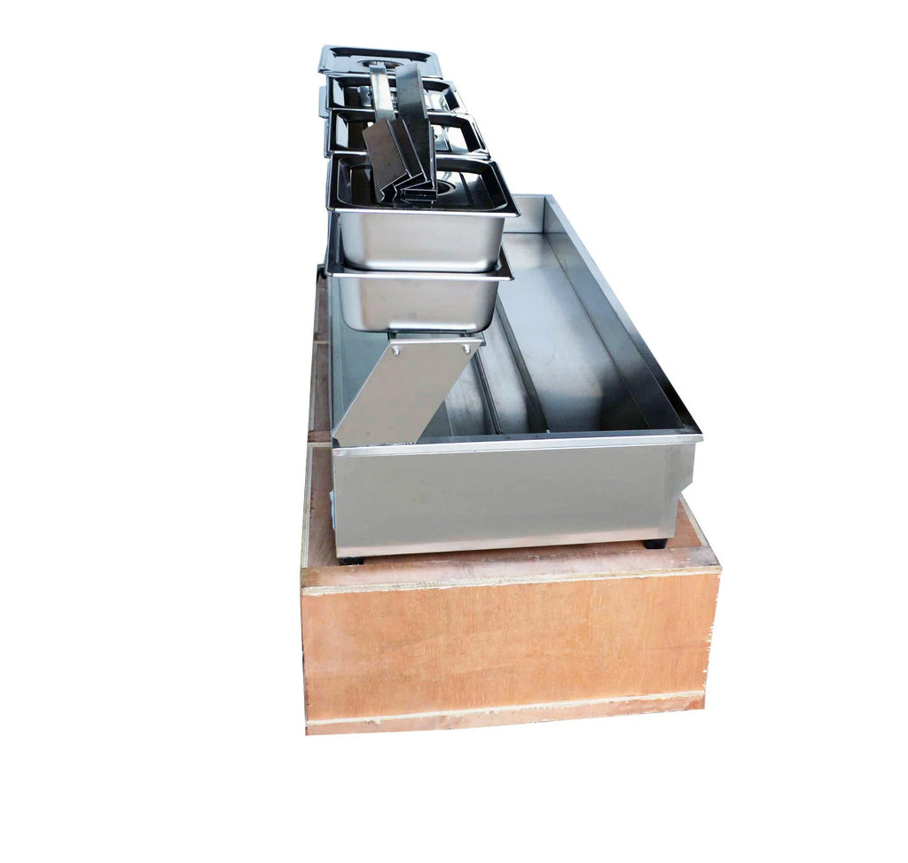 8-Pan Bain-marie Buffet Food Warmer with Glass Guard E99349