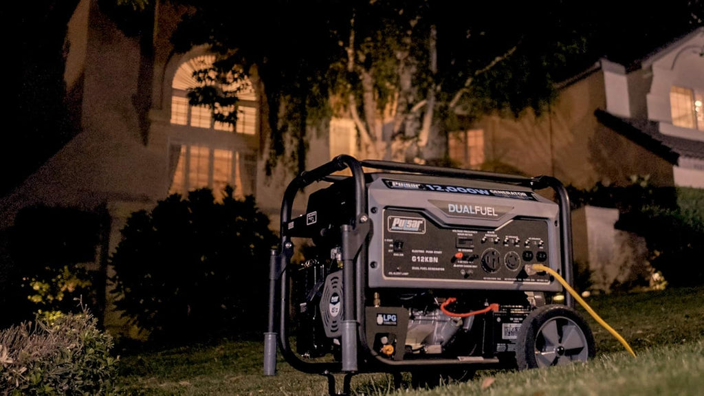 Heavy Duty Portable Dual Fuel Generator - 9500 Rated Watts & 12000 Peak Watts - Gas & LPG - Electric Start P215