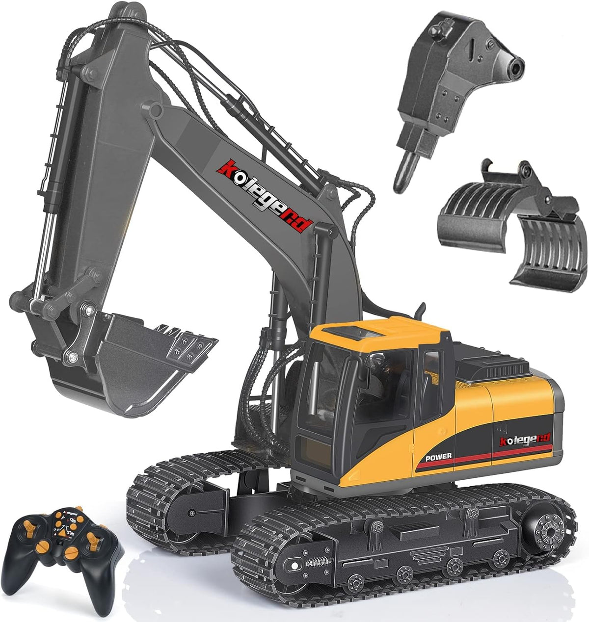 Remote Control Excavator Toy 1/14 Scale 15 Channel Construction Vehicle F7350