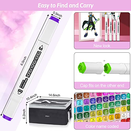 120 Colors Dual Tip Alcohol Based Art Markers E2351