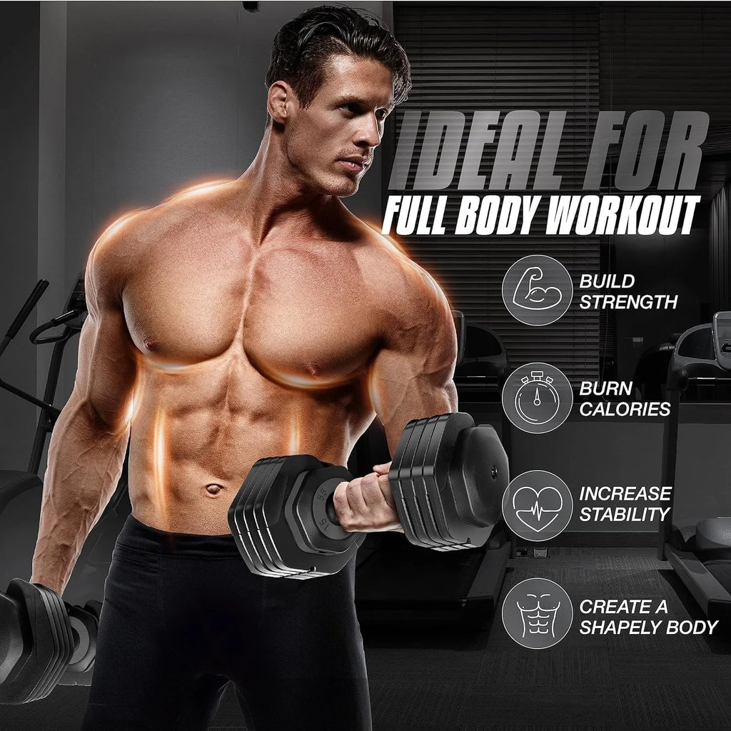 Adjustable Dumbbells 25lb Pair A89000