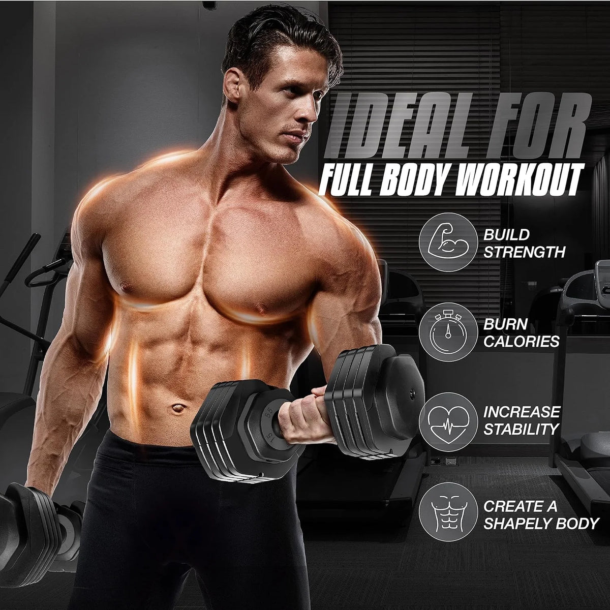 Adjustable Dumbbells 25lb Pair A89000
