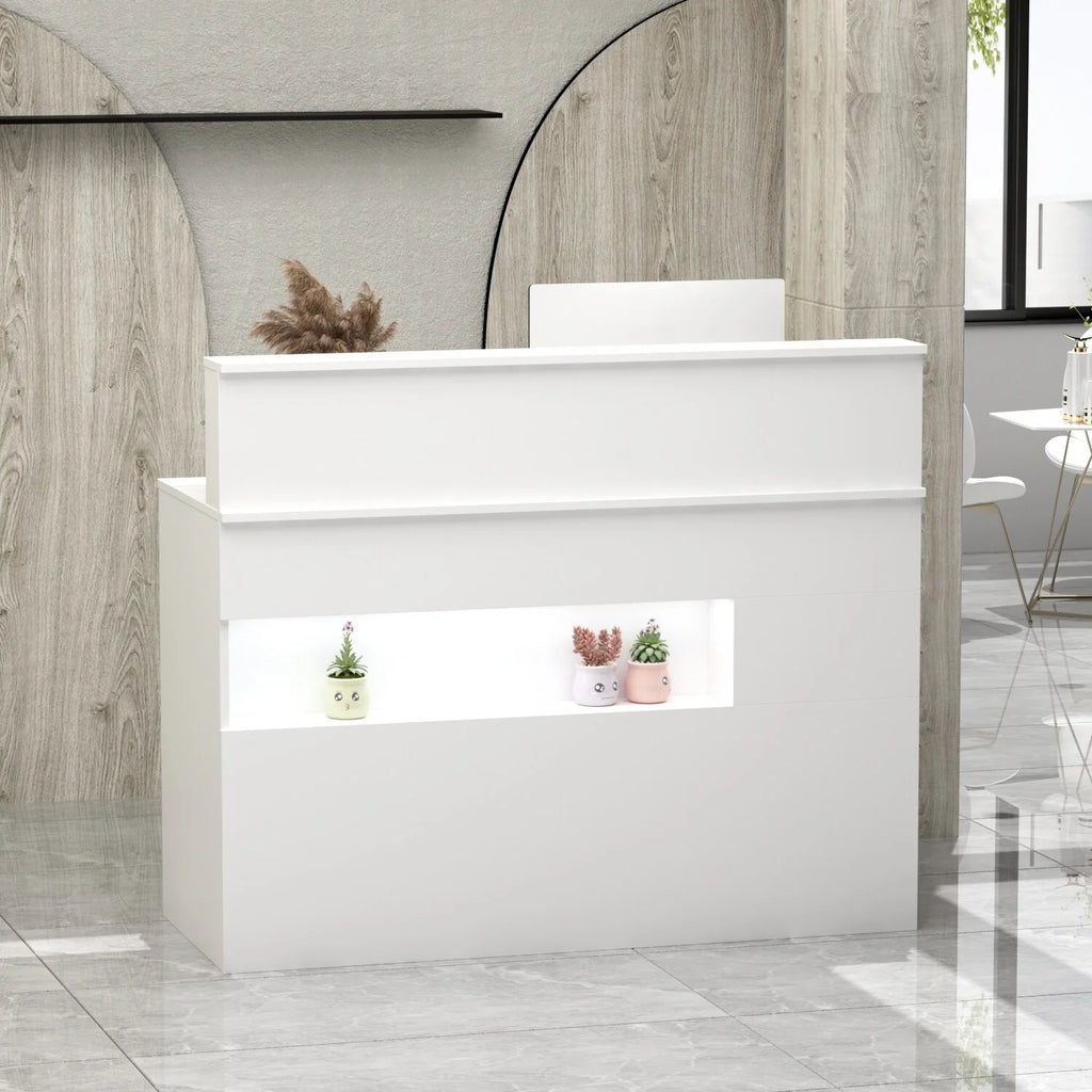 Rectangular Wood Reception Desk X7486