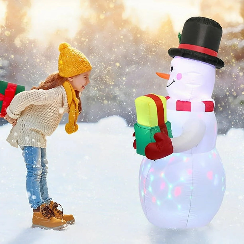 Snowman Christmas Inflatables with Rotating LED Lights R403