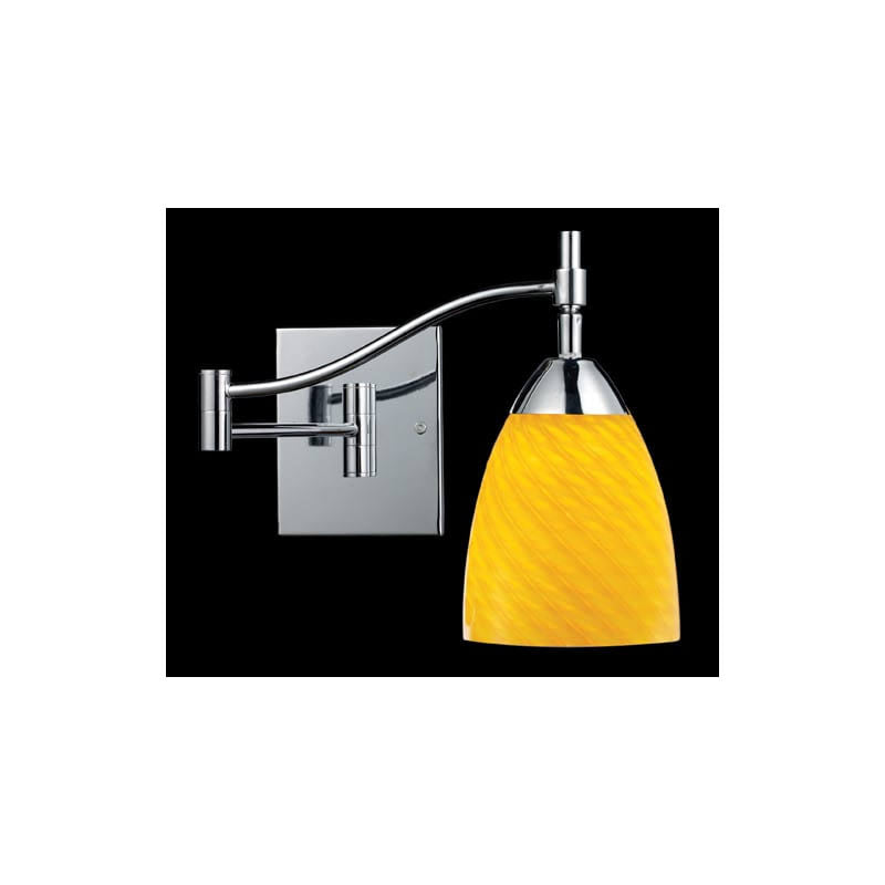 Polished Chrome 1-Light Swingarm Sconce A42133